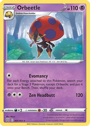 Orbeetle (65/163) Holofoil [SWSH: Battle Styles] Pokemon Single Pokémon
