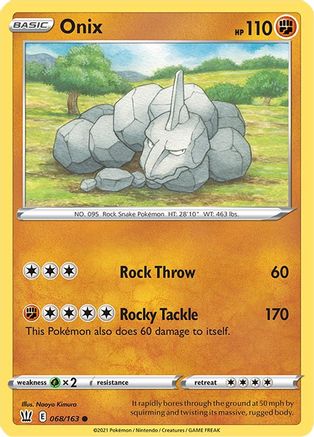 Onix (68/163) [SWSH: Battle Styles] Pokemon Single Pokémon