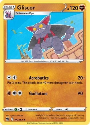 Gliscor (72/163) Reverse Holofoil [SWSH: Battle Styles] Pokemon Single Pokémon