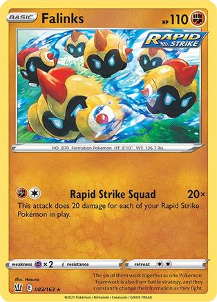 Falinks (83/163) [SWSH: Battle Styles] Pokemon Single Pokémon