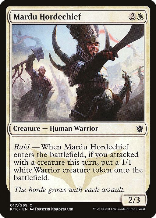 Mardu Hordechief (KTK-017) [Khans of Tarkir] MTG Single Wizards of the Coast