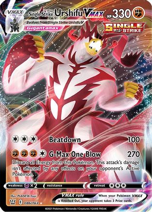 Single Strike Urshifu VMAX 86/163 Holofoil [SWSH: Battle Styles] Pokemon Single Pokémon