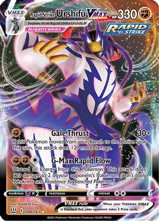 Rapid Strike Urshifu VMAX 88/163 Holofoil [SWSH: Battle Styles] Pokemon Single Pokémon