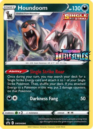 Houndoom - SWSH090 (Prerelease) (/307) Holofoil [Promos: SWSH Promo Cards] Pokemon Single Pokémon