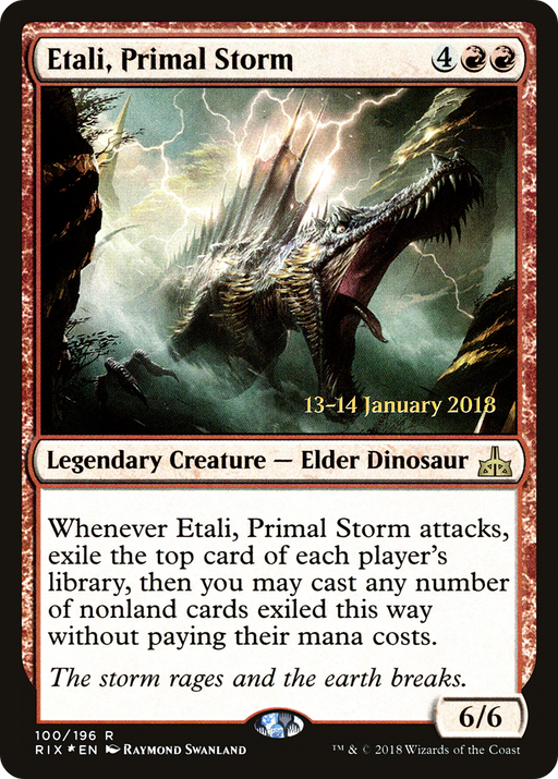 Etali, Primal Storm (RIX) (PRE-100) [Rivals of Ixalan Promos] Foil MTG Single Wizards of the Coast