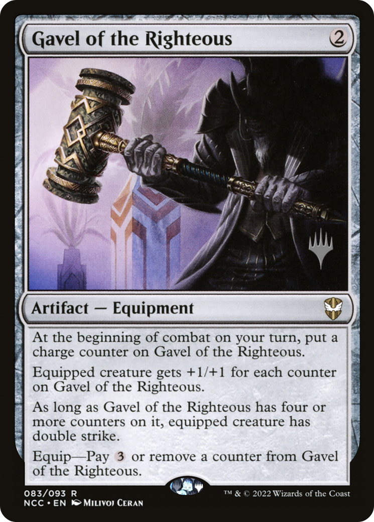 Gavel of the Righteous (PPSNC-83P) [New Capenna Commander Promos] Foil MTG Single Wizards of the Coast