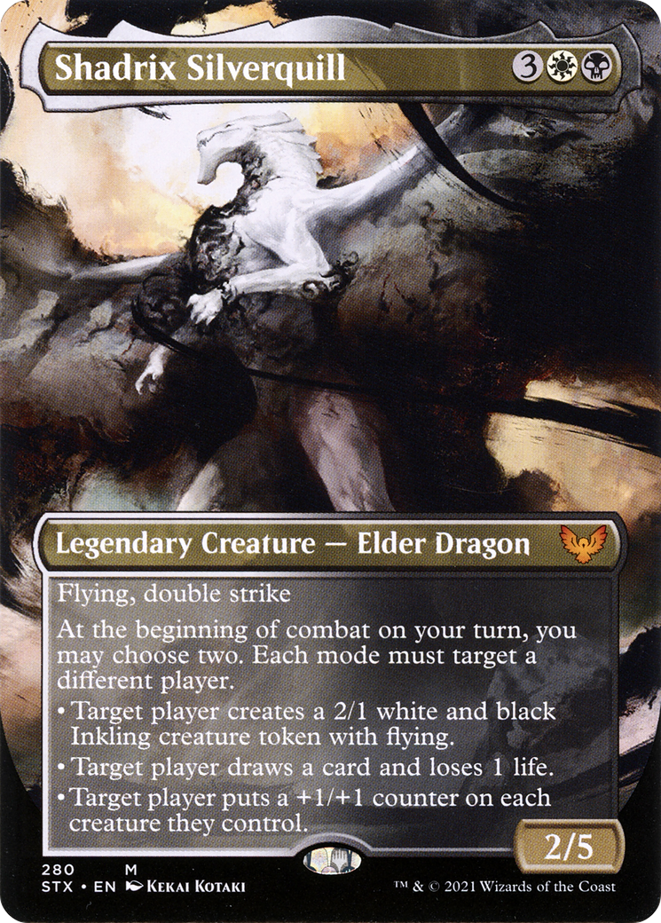 Shadrix Silverquill (STX-280) [Strixhaven: School of Mages] (Borderless) MTG Single Wizards of the Coast