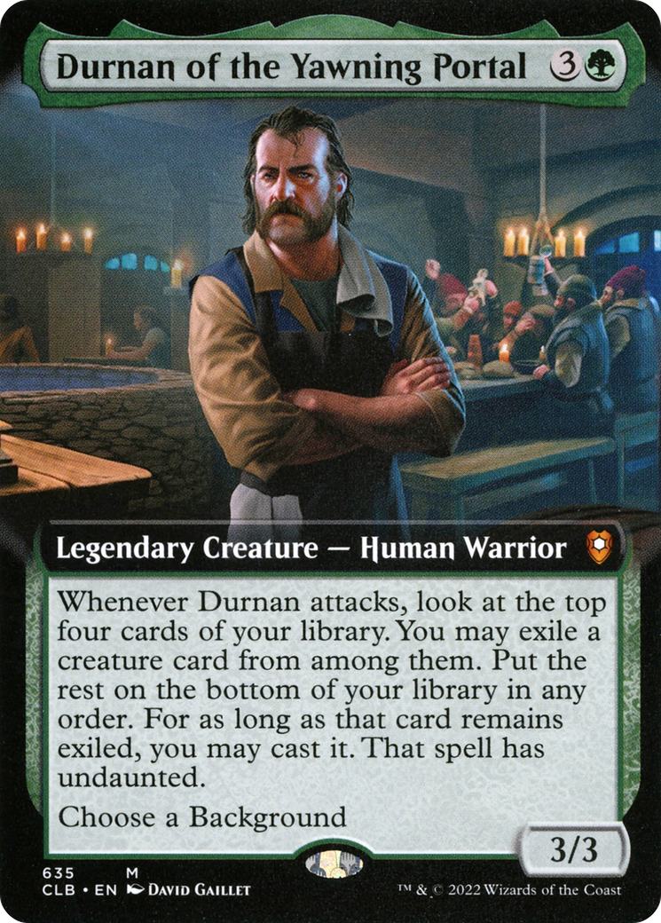 Durnan of the Yawning Portal (CLB-635) [Commander Legends: Battle for Baldur's Gate] (Extended Art) MTG Single Wizards of the Coast