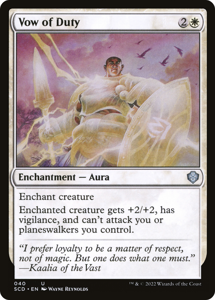 Vow of Duty (SCD-040) [Starter Commander Decks] MTG Single Wizards of the Coast