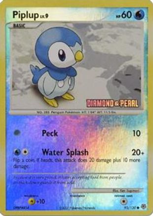 Piplup - 93/130 [Diamond and Pearl] () Reverse Holofoil [Promos: Burger King Promos] Pokemon Single Pokémon