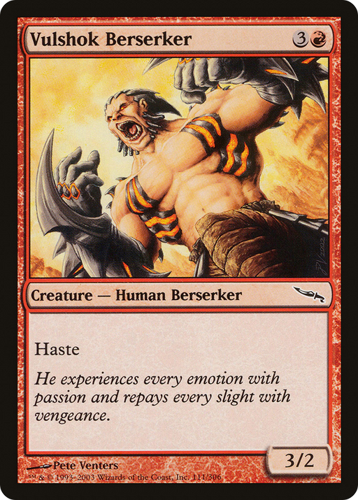 Vulshok Berserker (MRD-111) [Mirrodin] MTG Single Wizards of the Coast