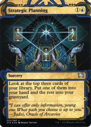 Strategic Planning (Foil Etched) (STA-020) [Strixhaven Mystical Archive] (Borderless) Foil MTG Single Wizards of the Coast