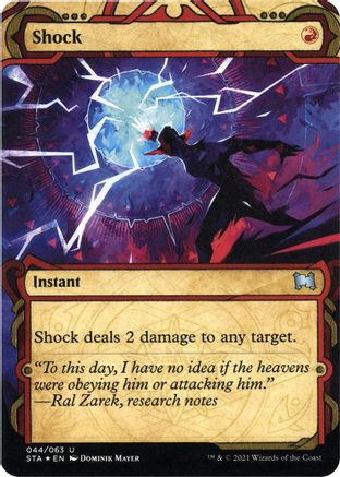 Shock (Foil Etched) (STA-044) [Strixhaven Mystical Archive] (Borderless) Foil MTG Single Wizards of the Coast