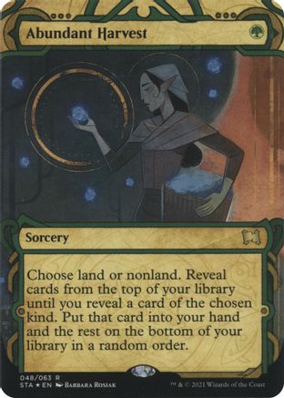 Abundant Harvest (Foil Etched) (STA-048) [Strixhaven Mystical Archive] (Borderless) Foil MTG Single Wizards of the Coast