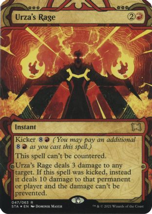 Urza's Rage (Foil Etched) (STA-047) [Strixhaven Mystical Archive] (Borderless) Foil MTG Single Wizards of the Coast