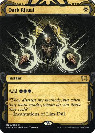 Dark Ritual (Foil Etched) (STA-026) [Strixhaven Mystical Archive] (Borderless) Foil MTG Single Wizards of the Coast