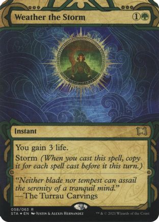 Weather the Storm (Foil Etched) (STA-058) [Strixhaven Mystical Archive] (Borderless) Foil MTG Single Wizards of the Coast