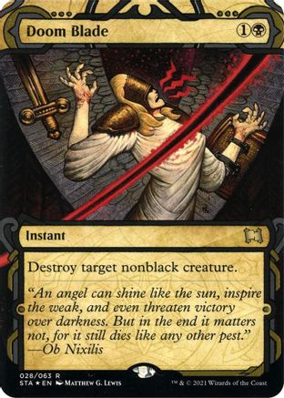 Doom Blade (Foil Etched) (STA-028) [Strixhaven Mystical Archive] (Borderless) Foil MTG Single Wizards of the Coast