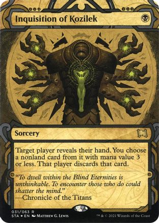 Inquisition of Kozilek (Foil Etched) (STA-031) [Strixhaven Mystical Archive] (Borderless) Foil MTG Single Wizards of the Coast