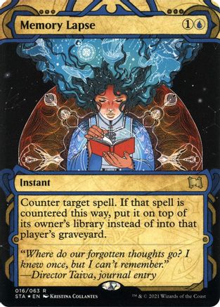 Memory Lapse (Foil Etched) (STA-016) [Strixhaven Mystical Archive] (Borderless) Foil MTG Single Wizards of the Coast