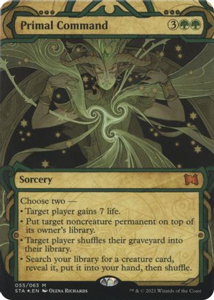 Primal Command (Foil Etched) (STA-055) [Strixhaven Mystical Archive] (Borderless) Foil MTG Single Wizards of the Coast