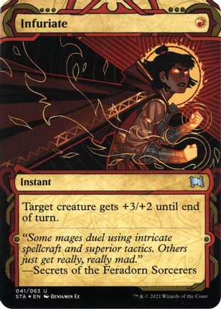 Infuriate (Foil Etched) (STA-041) [Strixhaven Mystical Archive] (Borderless) Foil MTG Single Wizards of the Coast