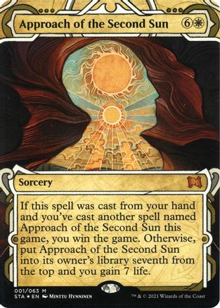 Approach of the Second Sun (Foil Etched) (STA-001) [Strixhaven Mystical Archive] (Borderless) Foil MTG Single Wizards of the Coast
