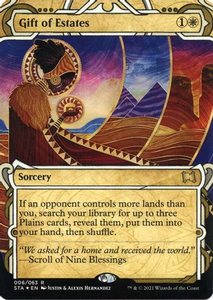 Gift of Estates (Foil Etched) (STA-006) [Strixhaven Mystical Archive] (Borderless) Foil MTG Single Wizards of the Coast