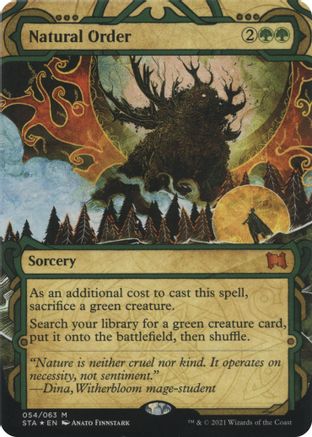 Natural Order (Foil Etched) (STA-054) [Strixhaven Mystical Archive] (Borderless) Foil MTG Single Wizards of the Coast