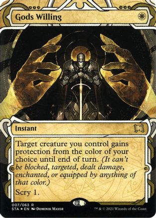 Gods Willing (Foil Etched) (STA-007) [Strixhaven Mystical Archive] (Borderless) Foil MTG Single Wizards of the Coast