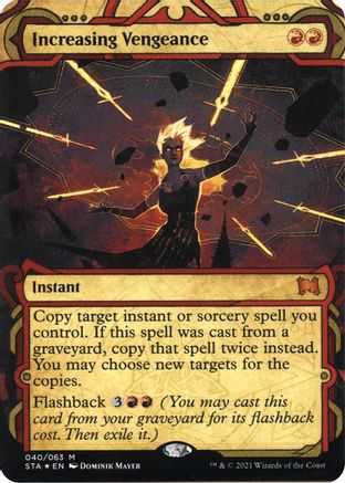 Increasing Vengeance (Foil Etched) (STA-040) [Strixhaven Mystical Archive] (Borderless) Foil MTG Single Wizards of the Coast