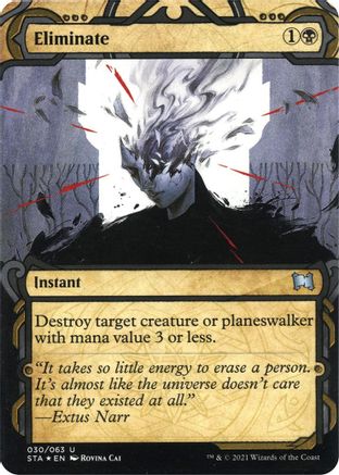 Eliminate (Foil Etched) (STA-030) [Strixhaven Mystical Archive] (Borderless) Foil MTG Single Wizards of the Coast