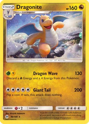 Dragonite - 96/149 (Cosmos Holo) Holofoil [Misc: Cards & Products] Pokemon Single Pokémon