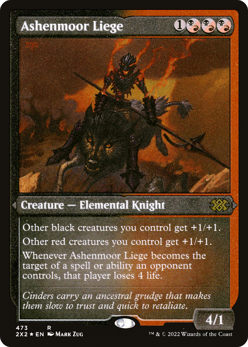 Ashenmoor Liege (Foil Etched) (2X2-473) [Double Masters 2022] Foil MTG Single Wizards of the Coast