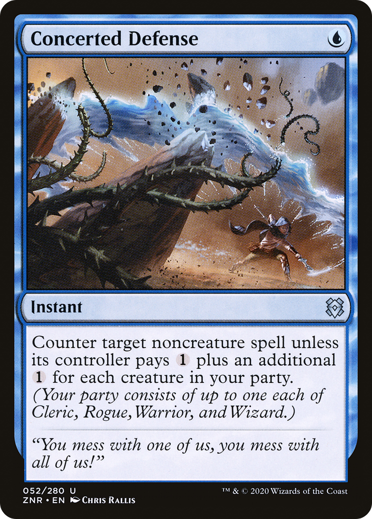 Concerted Defense (ZNR-052) [Zendikar Rising] MTG Single Wizards of the Coast