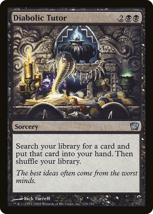 Diabolic Tutor (9ED-125) [9th Edition] Foil MTG Single Wizards of the Coast