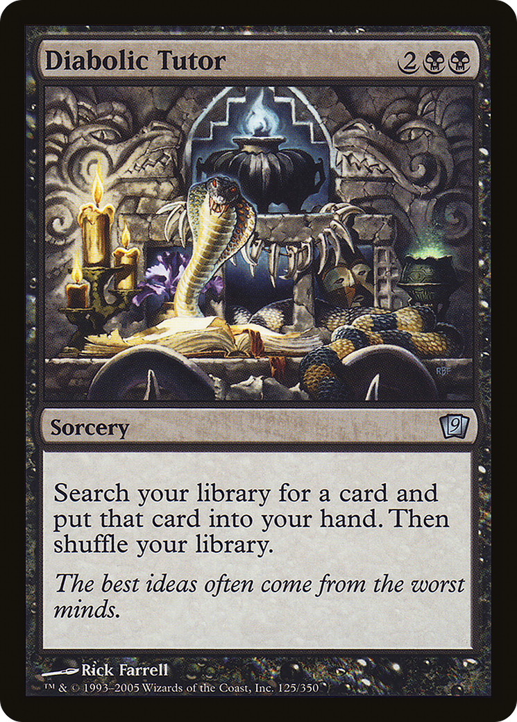 Diabolic Tutor (9ED-125) [9th Edition] MTG Single Wizards of the Coast