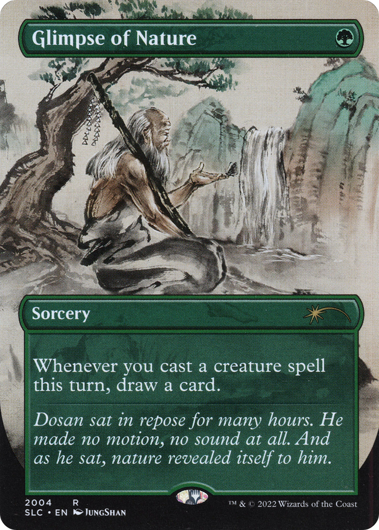 Glimpse of Nature (SLC-2004) [Secret Lair] Countdown Kit (Borderless) Foil MTG Single Wizards of the Coast