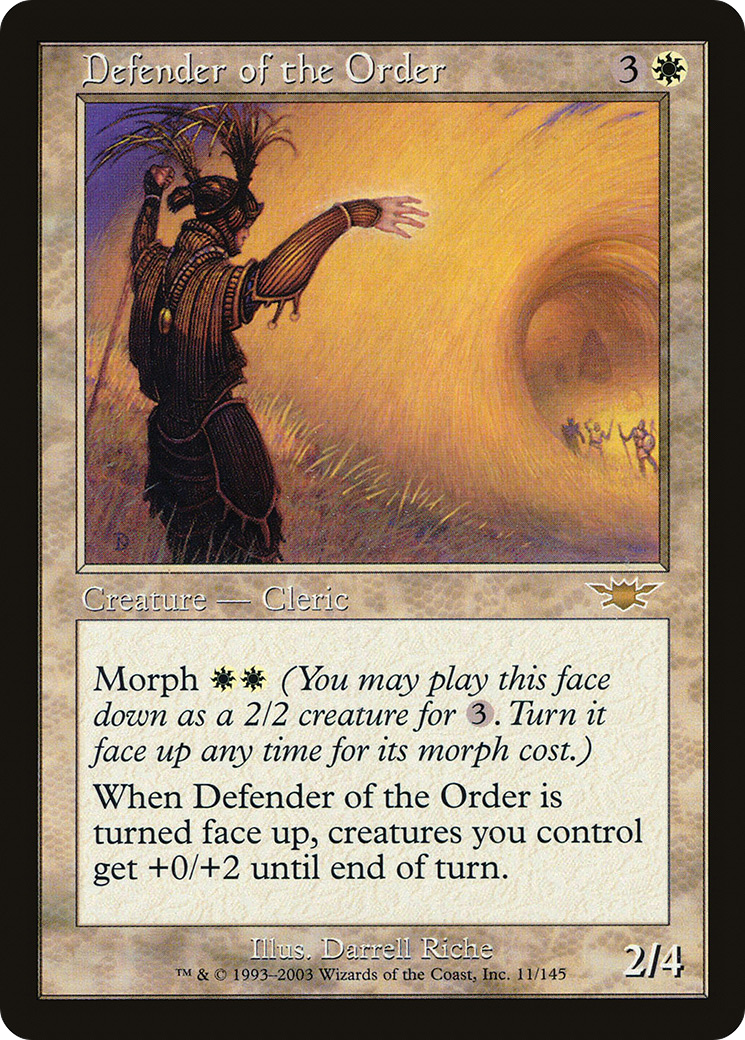 Defender of the Order (LGN-011) [Legions] MTG Single Wizards of the Coast