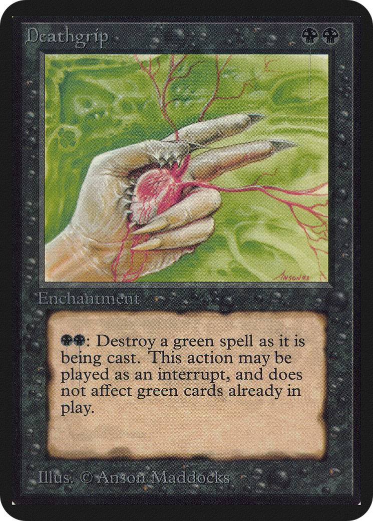 Deathgrip (LEA-) [Oldschool] Limited Edition Alpha MTG Single Wizards of the Coast