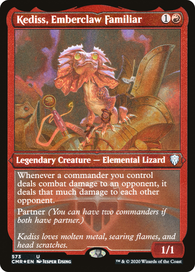 Kediss, Emberclaw Familiar (Foil Etched) (CMR-573) [Commander Legends] Foil MTG Single Wizards of the Coast