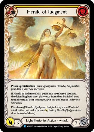 Herald of Judgment (Rainbow Foil) [MON007-RF] 1st Edition Rainbow Foil Flesh And Blood Single Flesh And Blood   