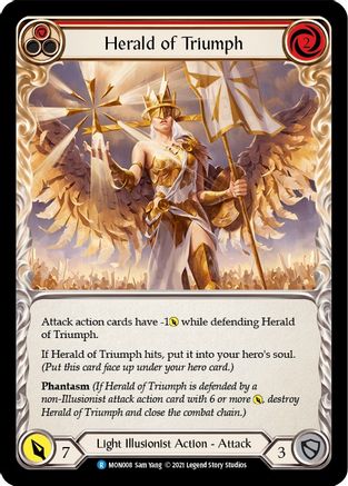 Herald of Triumph (Red) [MON008] 1st Edition Normal Flesh And Blood Single Flesh And Blood   