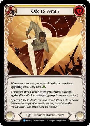 Ode to Wrath [MON013] 1st Edition Normal Flesh And Blood Single Flesh And Blood   