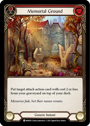Memorial Ground (Red) [MON303] 1st Edition Normal Flesh And Blood Single Flesh And Blood   