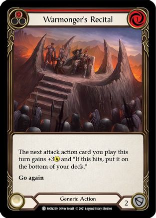 Warmonger's Recital (Red) [U-MON299] Unlimited Normal Flesh And Blood Single Flesh And Blood   