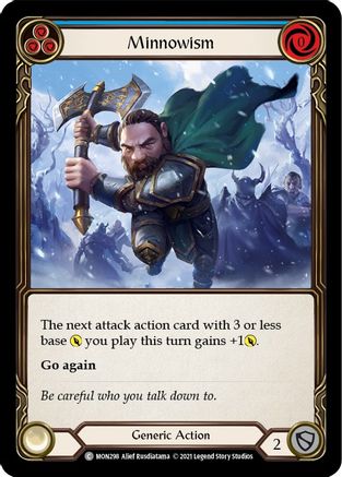 Minnowism (Blue) (Rainbow Foil) [MON298-RF] 1st Edition Rainbow Foil Flesh And Blood Single Flesh And Blood   