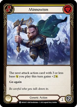 Minnowism (Yellow) (Rainbow Foil) [MON297-RF] 1st Edition Rainbow Foil Flesh And Blood Single Flesh And Blood   