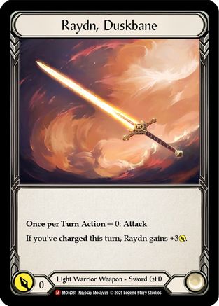 Raydn, Duskbane [MON031] 1st Edition Normal Flesh And Blood Single Flesh And Blood   