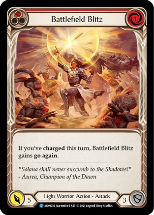 Battlefield Blitz (Red) [MON036] 1st Edition Normal Flesh And Blood Single Flesh And Blood   